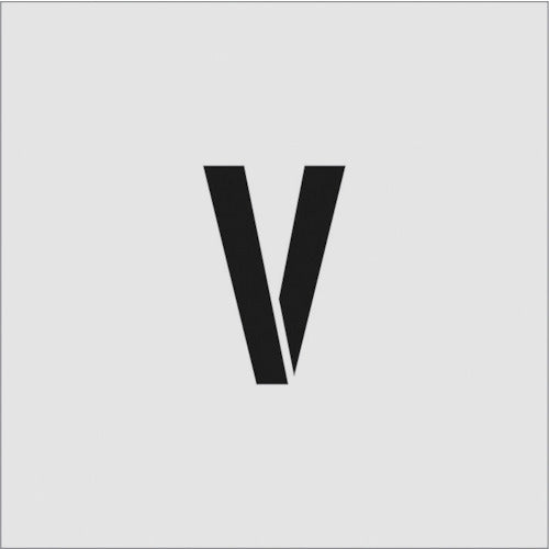 IM ステンシル V 文字サイズ100×65mm AST-V10065 1 枚