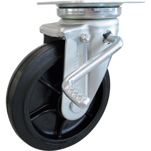 TRUSCO ハイテナー用 自在ストッパーキャスターφ150 ゴム車 TYNWRJB-150 1 個
