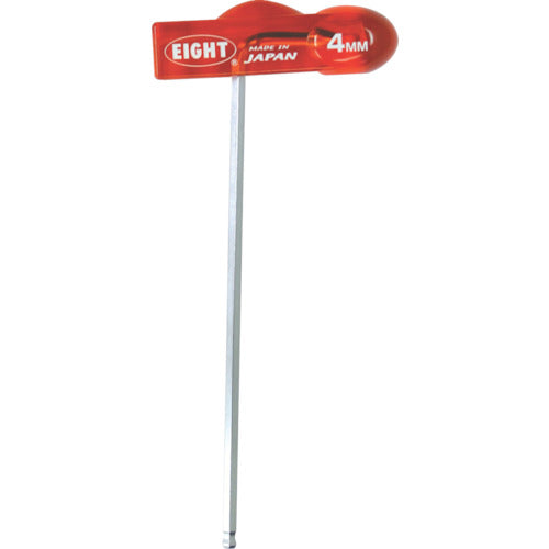 에이트 T형 육각봉 스패너 테이퍼 헤드·엑스트라 롱 분리 가능 수지 핸들 대변 치수 4mm WHH-4TL 1개