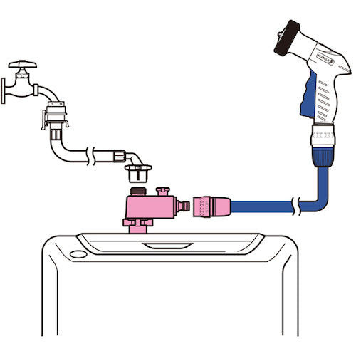 タカギ 全自動洗濯機用分岐栓 B490 1 個