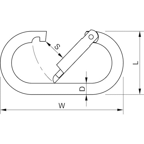123 Carabiner without iron O-ring KA10 1 piece