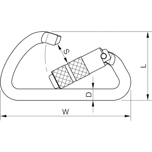 123 Carabiner Auto-lock Iron D-type Aluminum Ring KB10AM 1 pc