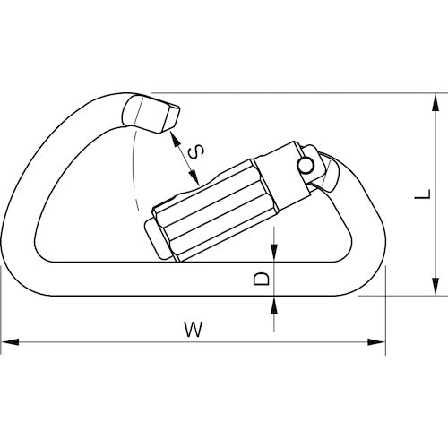 123 【売切り廃番】オートロック ステン変D型 樹脂環 KB10AP-S 1 個