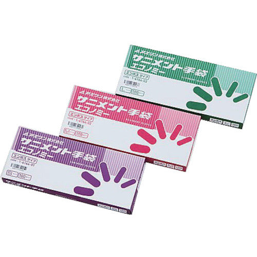 AS 정리 사 라보란사니멘토 장갑 외 엠보스 M (1Cs(상자)=11상자) 1-4904-02 1 CS