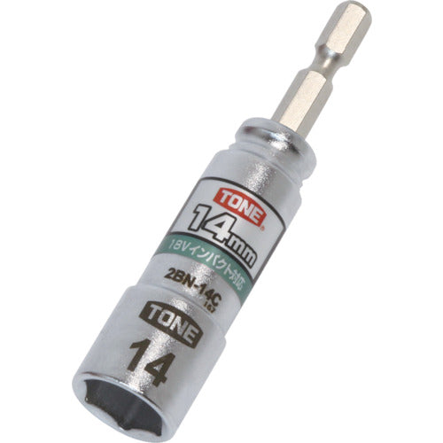 TONE 전동 드릴용 콤팩트 소켓 대변 치수 14mm 2BN-14C 1개