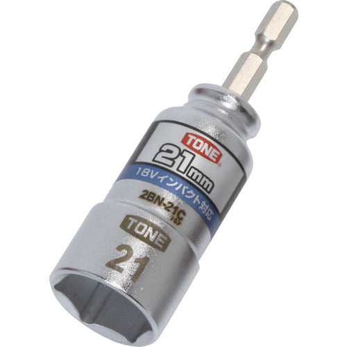 TONE 전동 드릴용 콤팩트 소켓 대변 치수 21mm 2BN-21C 1개