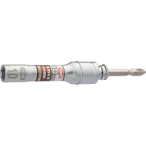 TONE 소켓 비트(전동 공구용) 교환식 유니버설 비트 소켓 대변 치수 10mm 2BNU-10 1개