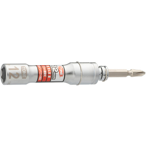 TONE 소켓 비트(전동 공구용) 교환식 유니버설 비트 소켓 대변 치수 12mm 2BNU-12 1개