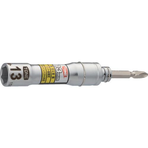 TONE 소켓 비트(전동 공구용) 교환식 유니버설 비트 소켓 대변 치수 13mm 2BNU-13 1개
