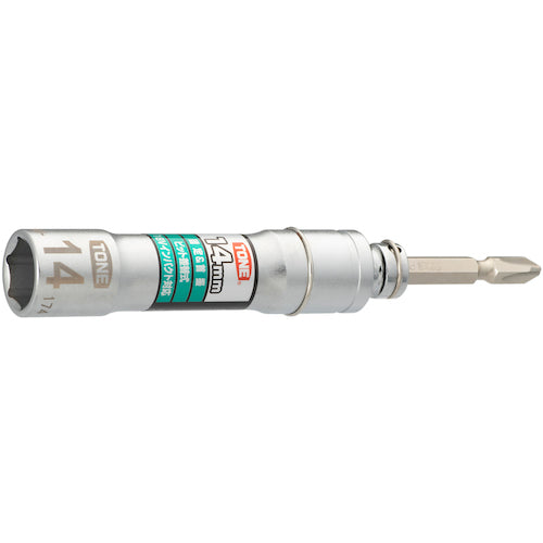 TONE 소켓 비트(전동 공구용) 교환식 유니버설 비트 소켓 대변 치수 14mm 2BNU-14 1개