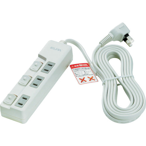 ELPA Runless Switch Tap 3P3m WLS-U33EB-W 1 pc