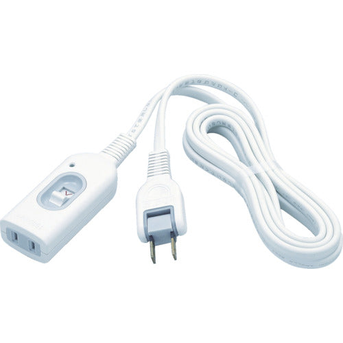 ELPA Switched Extension Cord 0.5m W-S1005B-W 1 piece