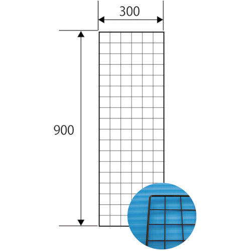 WAKI 메쉬 패널 300X900mm 블랙 EMP036 1장