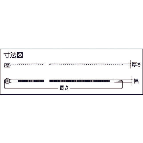 SapiSelco 【売切廃番】 【在庫限り値引品】「ナイロック」 ケーブルタイ 3.5mm×360mm 最大結 NYL.2.2126 1 袋