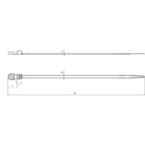 SapiSelco 케이블 타이 마운트 타입 4.5mm×200mm 100개 OCH.2.2123 1봉