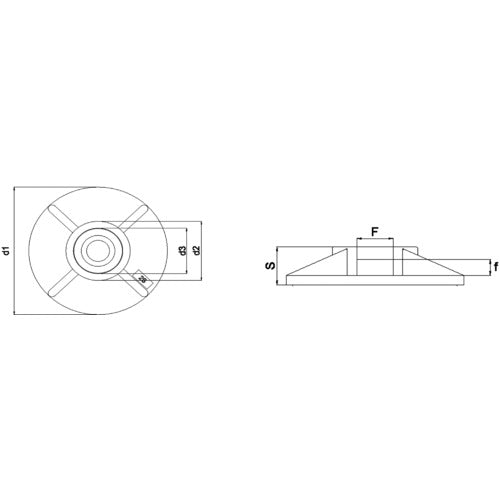 SapiSelco 【재고 한계 인상】 케이블 타이 고정구 나사 포함 원형 4mm (100개입) BAS.2.401 1봉