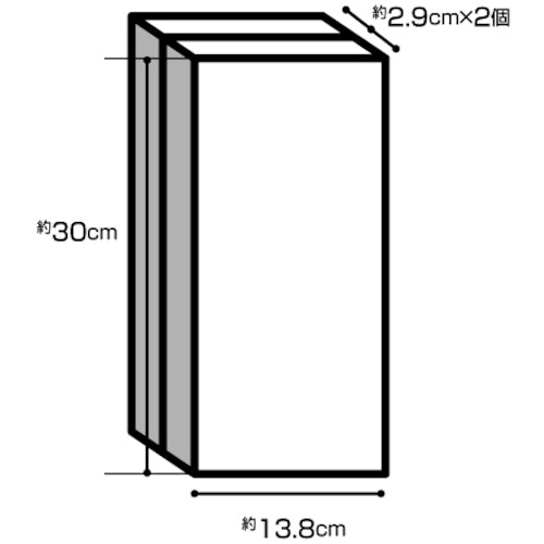 LEC スポンジ 激落ちダブルキング 300×138×29mm 2個入 S-700 1 PK