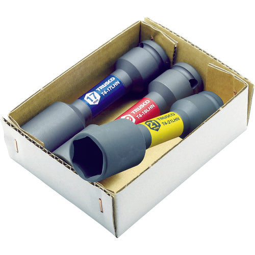TRUSCO Thin-walled Wheel Nut Long Socket Set of 3, 12.7 mm Drive, T4-3LHNSET 1 S