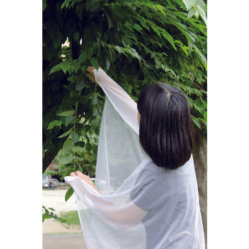 TRUSCO 虫よけメッシュパーカー S〜Mサイズ ホワイト MPK-F1-W 1 着