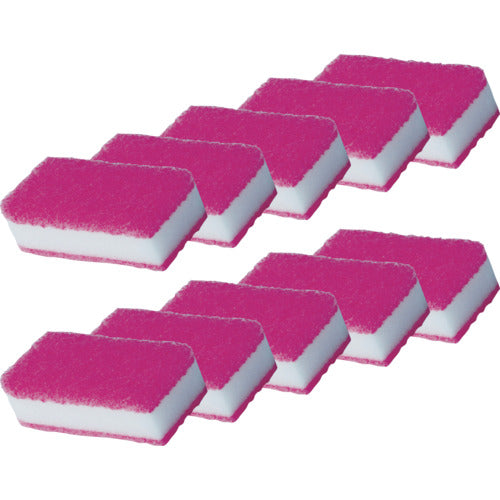 TRUSCO まとめ買い 抗菌ソフトスポンジ ピンク 10個入 KSS-P-10 1 PK