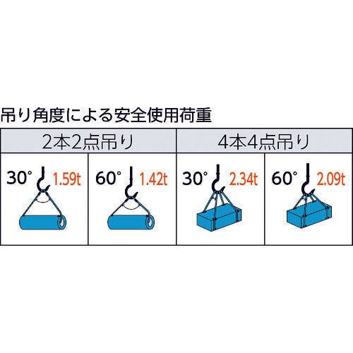 TRUSCO 와이어 로프 슬링 A 타입 알루미늄 록 10mmX1m TWAL-10S1 1개
