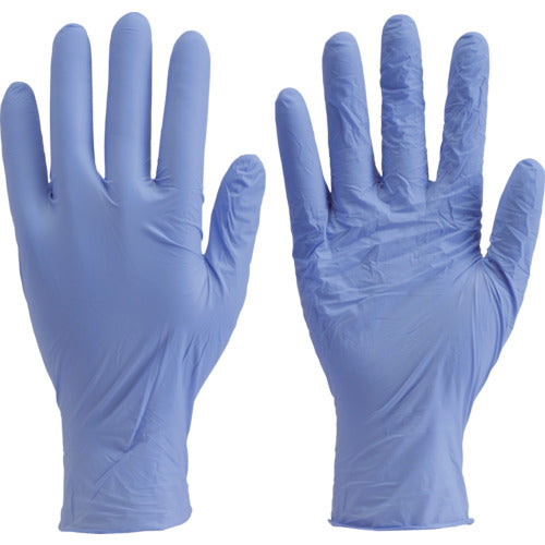 TRUSCO ニトリル製使い捨て極薄手袋 粉無し L バイオレット(200枚入) TGL-442-L 1 箱