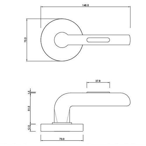 SAMSONG Safety Door Handle IHANDLE-S01 1 piece