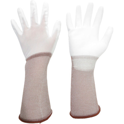 Midori Anzen Low Dust Gloves Long (Palm Coated) 10 Pairs SS MCG-500N-LONG-SS 1 Bag
