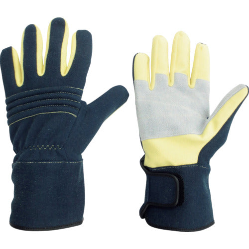 Midori Anzen Firefighter/Ranger Fireproof Gloves (Pig Leather Reinforced Type) M MK-FM-1-NV-M 1 Pair
