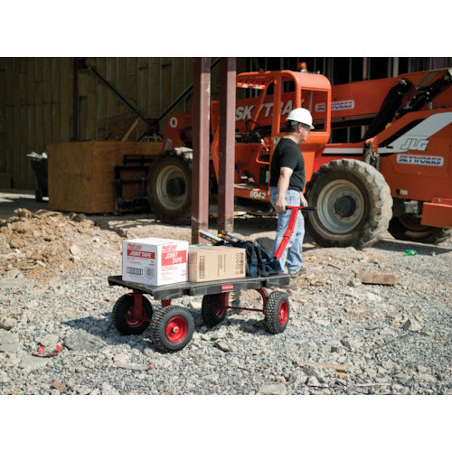 Rubbermaid Plastic Transport Vehicle Wheel Wagon Truck Pneumatic Tires Length 1427 x Width 615 x Height 445mm Handle Height 891mm Uniform Load 907kg 447707 1 Unit