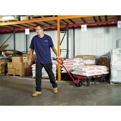 Rubbermaid Plastic Transport Vehicle Handle for Semi-Live Skids, Red, 449205, 1 Unit