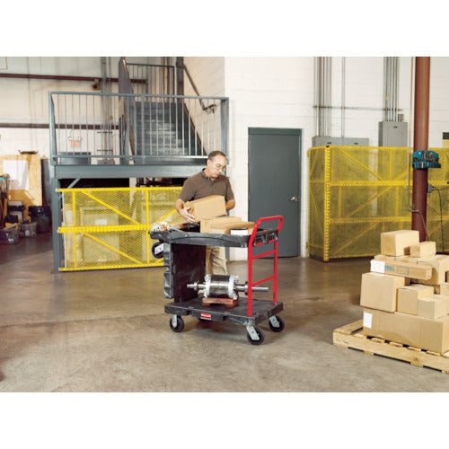 ラバーメイド 【売切廃番】プラスチック棚 ダンネージラック(HACCP対応) ブラック 長さ615×奥行1217×高さ318mm 均等荷重907kg 449007 1 台