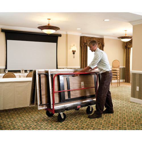 러버 메이드 장척물 운반차 시트 앤 패널 트럭 길이 986×폭 615×높이 270mm 핸들 높이 965mm 균등 하중 907kg 446707 1대