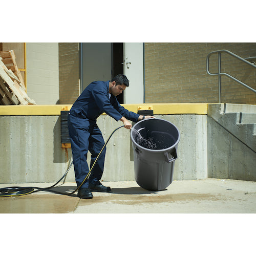 Rubbermaid Round Brute Container with Slits, 75.7L, Yellow, 262004, 1 pc