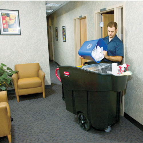Rubbermaid Mega Brute Mobile Collector Black 9W7307 1 unit