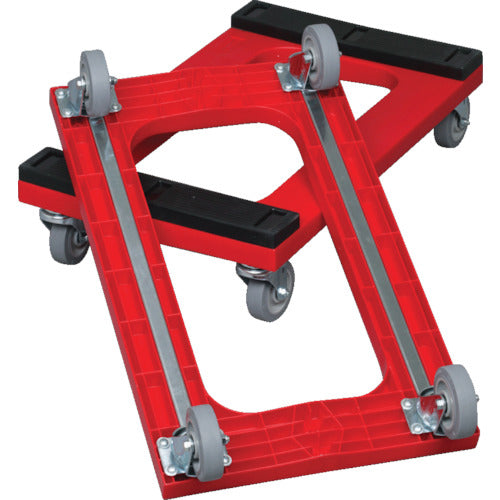 러버 메이드 【매진 폐번】 컨테이너 대차 플래시 데크 돌리 보강 바들이 균등 하중 454kg 9T5505 1대