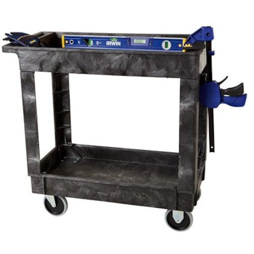 ラバーメイド 2シェルフユーティリティーカート ブラック 9T6607 1 台