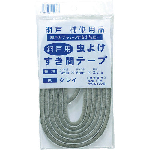 Dio 벌레 틈새 테이프 그레이 파일 길이 6mm×6mm×2.2m 120500 1개