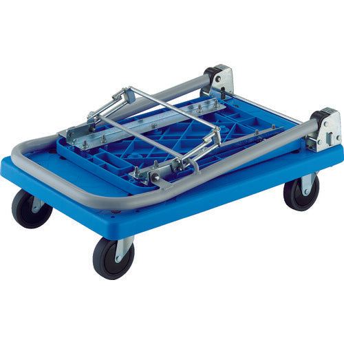 TRUSCO Plastic Cart Grand Cart Silent Value Type Foldable Simple 2-Tier TP-7014K 1 Unit