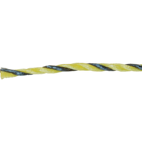 TRUSCO PP rope, width 6mm x length 200m, yellow and black, PP-6200YB, 1 roll