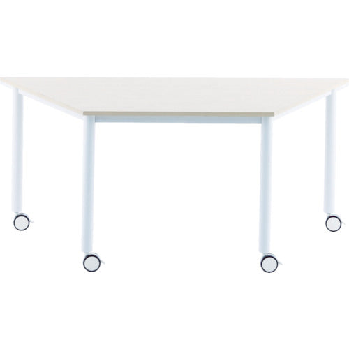 アールエフヤマカワ キャスターテーブル 台形 ナチュラル 間口1600×奥行693×高さ700mm RFCTT-WL8016DNA 1 台