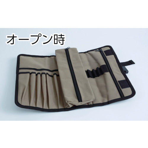 TRUSCO Tool Roll 300X390 with Small Item Case TTR-300K 1 pc