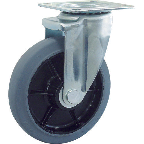 TRUSCO Caster TYS Series Swivel Gray Rubber Wheel 150mm TYS-150G 1 pc