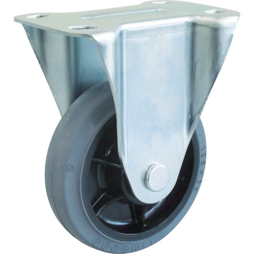 TRUSCO Caster TYS Series Fixed Gray Rubber Wheel 150mm TYSK-150G 1 pc