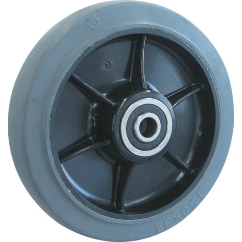 TRUSCO Caster TYS Series Wheels Only Gray Rubber 100Φ TYSW-100G 1 pc
