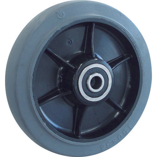 TRUSCO Caster TYS Series Wheels Only Gray Rubber 150Φ TYSW-150G 1 pc
