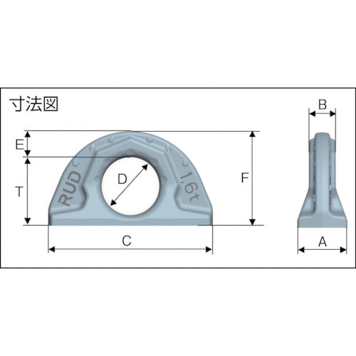 RUD 溶接式リングプレート ABA 31.5T ABA 31.5T 1 個