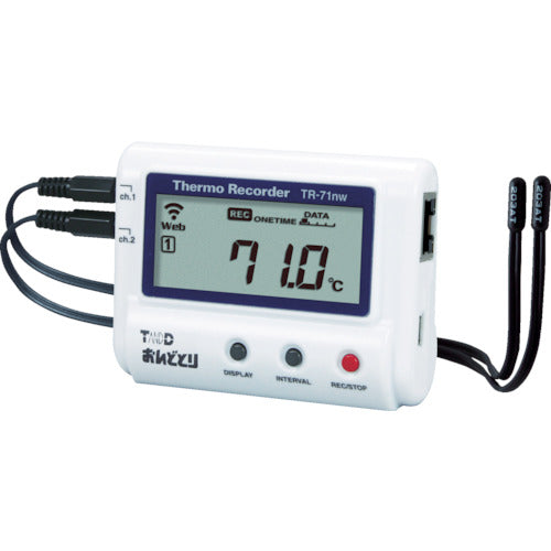 Ondotori Cloud-compatible USB-connected data logger Temperature 2-channel type TR-71NW 1 unit
