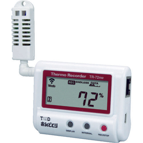 Ondotori Cloud-compatible USB-connected data logger Temperature and humidity type TR-72NW 1 unit