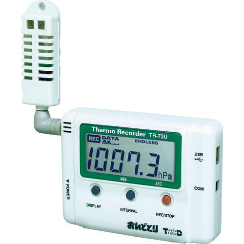 おんどとり 温度・湿度・大気圧データロガー TR-73U 1 個